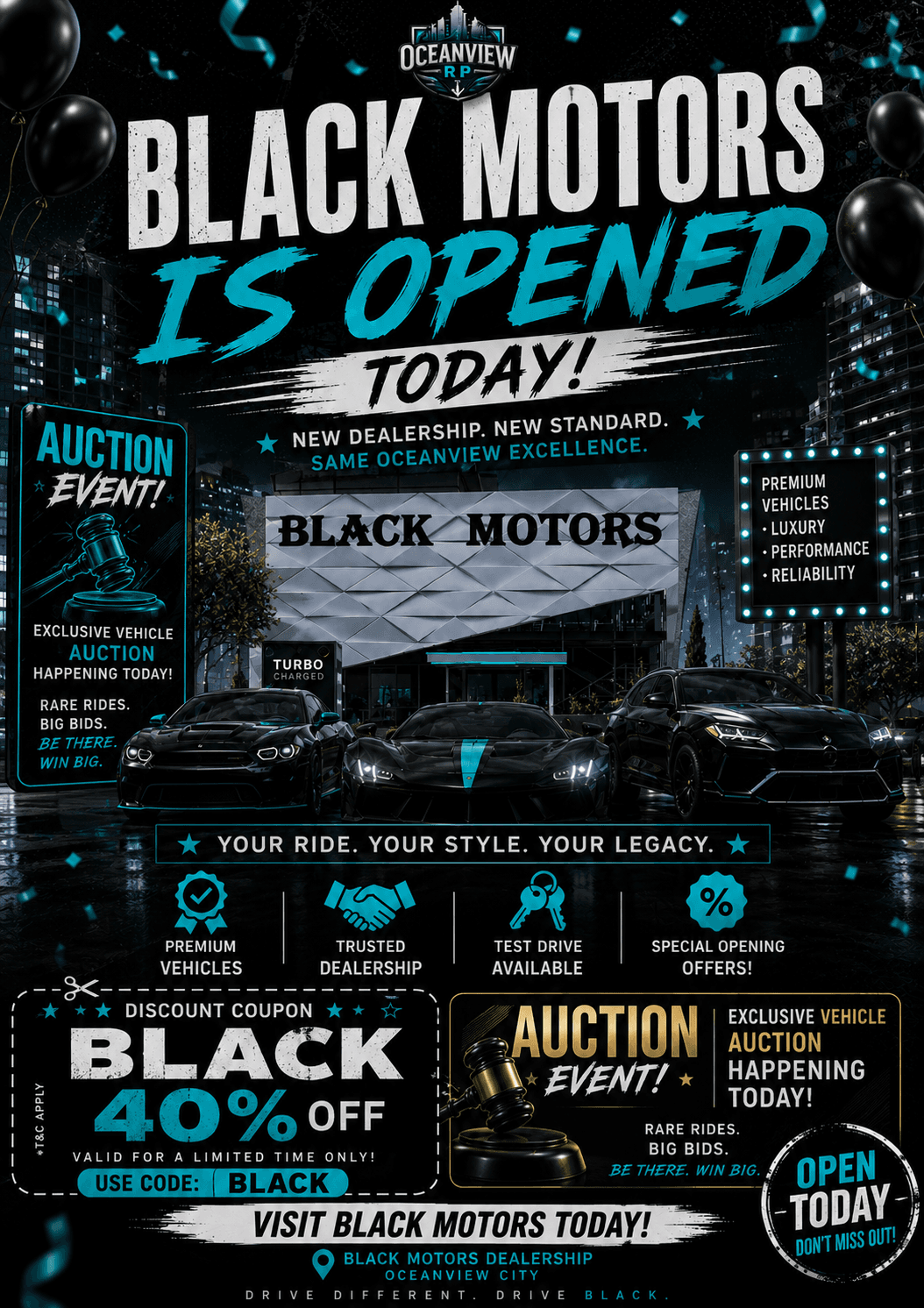 Black Motors is opened